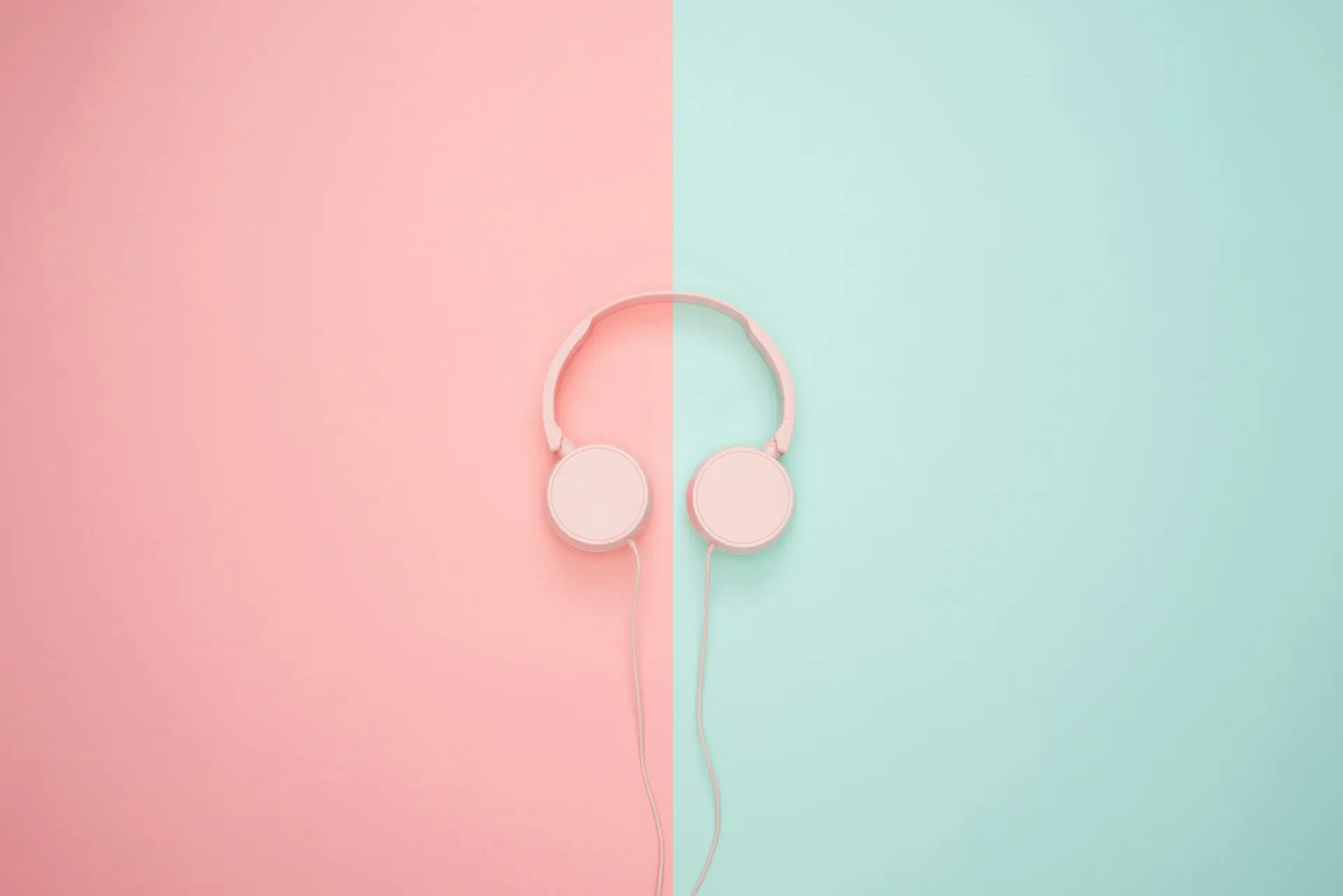 white corded headphones